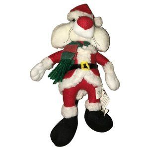 Looney Toons SYLVESTER Santa Suit Plush - Christmas Toy Collectible 9" Tall